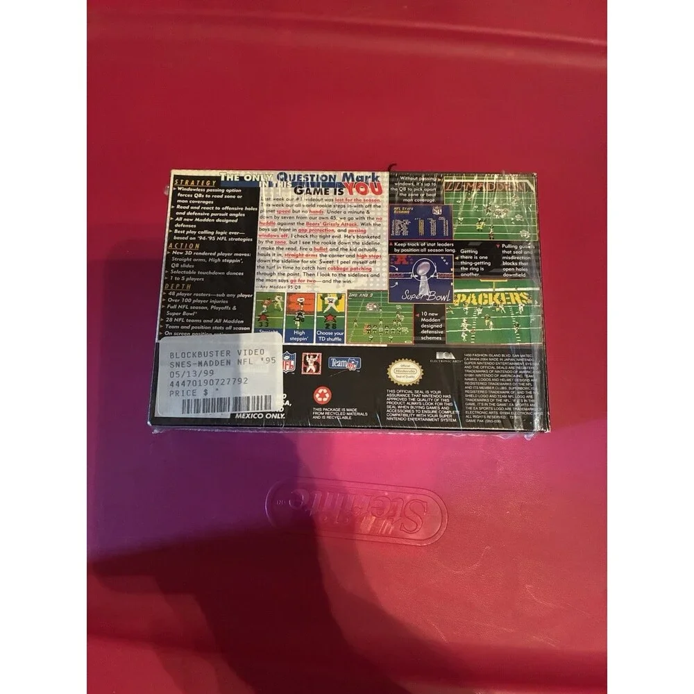 Madden NFL 95 (Super Nintendo SNES, 1994) NEW FACTORY SEALED see pictures